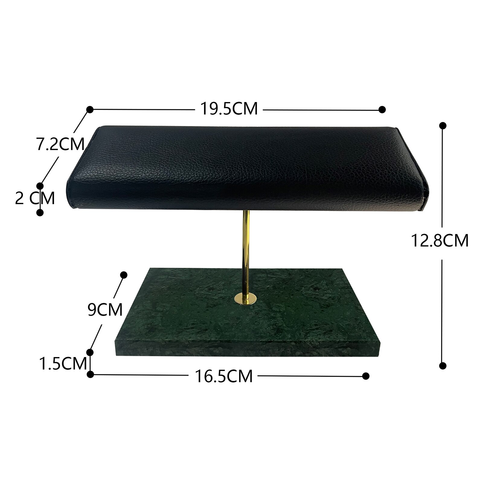 PU Leather Marble Watch Stand Holder Bracelet Bangles Watch Placement T-Bar Rack Jewelry Hard Display Stand Storage Holder