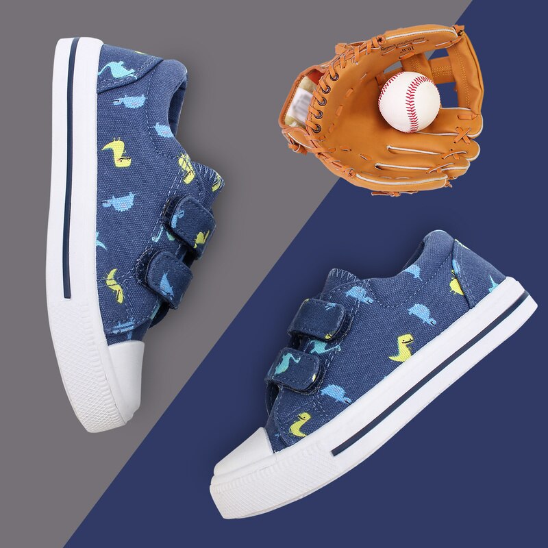 Kushyshoo Kids Peuter Sneakers Cartoon Dual Haak En Loops Jongens Sneakers Schoenen Canvas Schoenen Kinderen