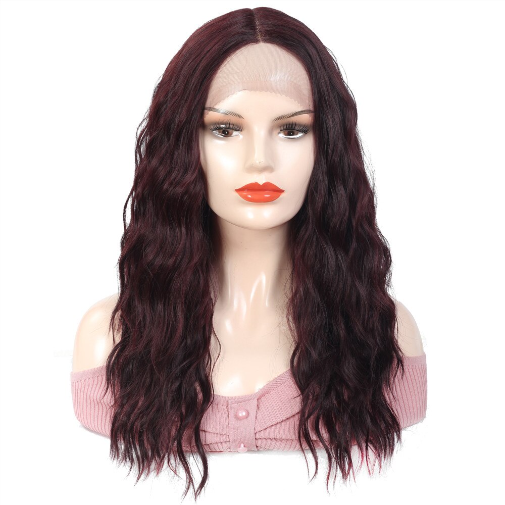 Trendy Middle Part Lace Synthetic Wig for Women High Temperature Fiber Hair X-TRESS 20 Inch Long Ombre Blonde Cosplay Daily Use: 99J