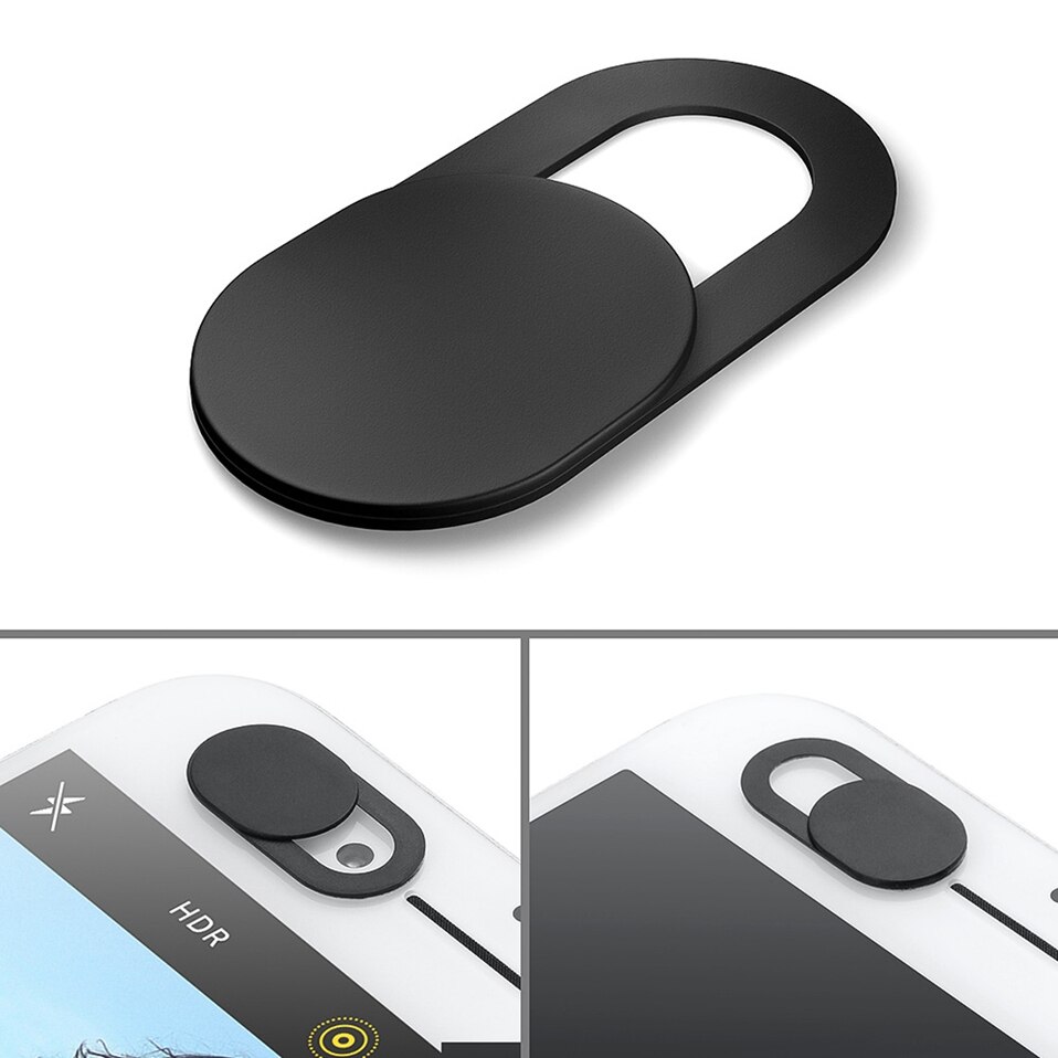 3x Tapa WebCam Deslizante Privacidad Cubierta de Cámara Teléfono Portátil Negra Cover Camera Sticker Slider Laptop Mobile Tablet
