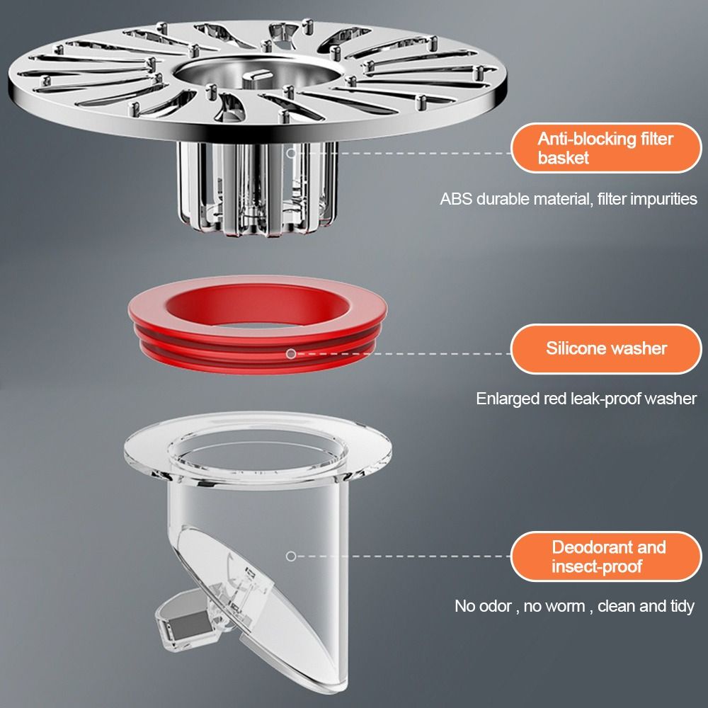 Núcleo de drenaje de piso Universal antiolor, tapón de colador de alcantarillado, filtro de drenaje de lavabo extraíble, accesorios de cocina y baño
