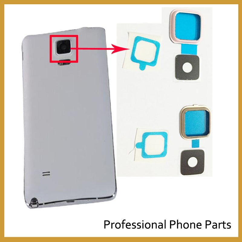 New625 Originele Terug Camera Glazen Lens Voor Samsung Galaxy Note 4 N910 N910F Achteruitrijcamera Glas Cirkel Cover Met Adhensive