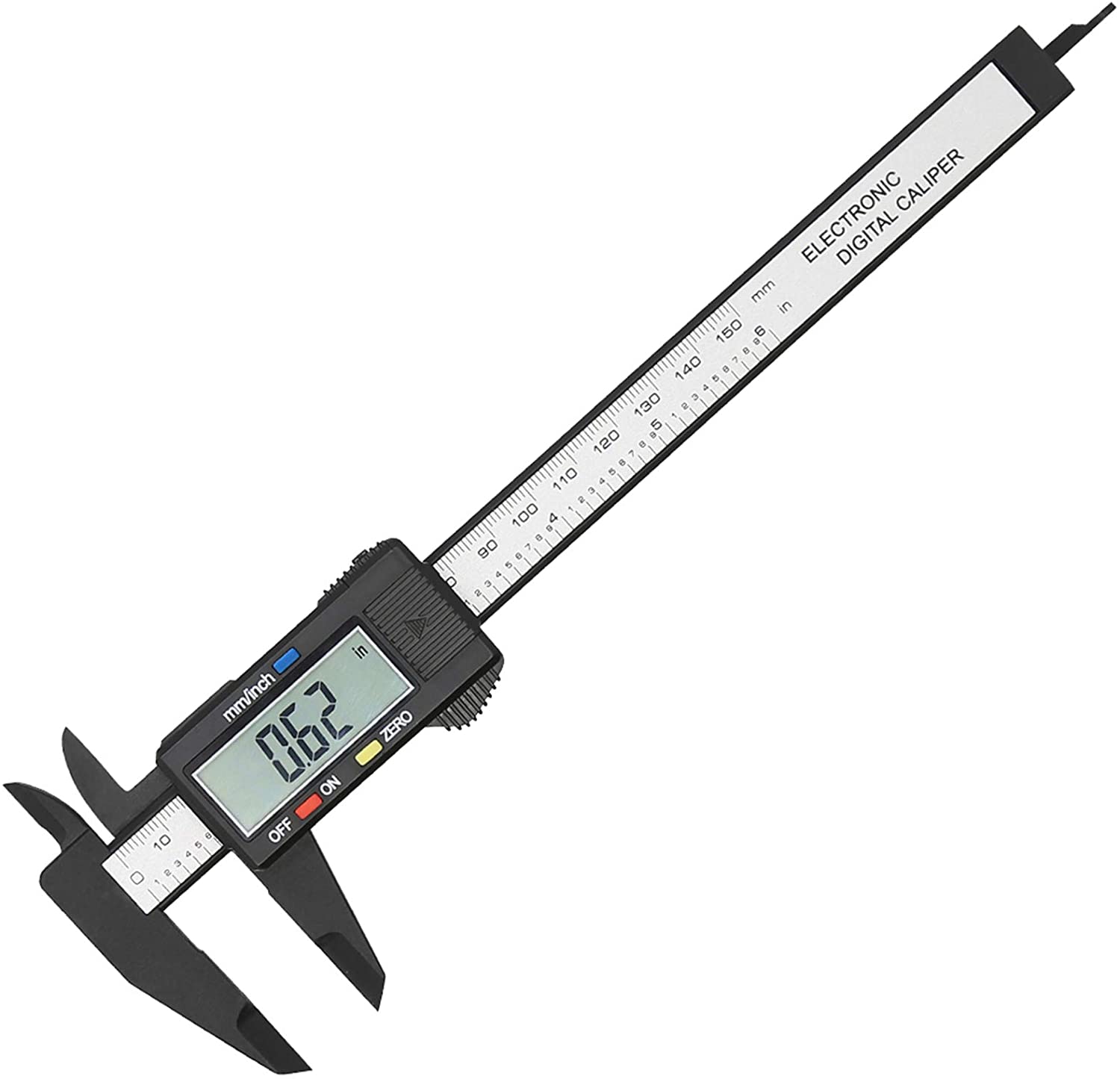 Digital Caliper 6 Inch Electronic Vernier Caliper with LCD Screen 0-6” Micrometer Caliper Measuring Tool Inch and Millimeter