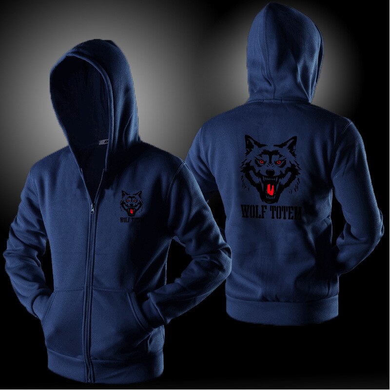 Plus Velvet Sweater Casual Zipper Men's Hoodie Sweatshirt Hooded Print Autumn and Winter Youth Men and Women Cotton Slim Regular: XL / Black