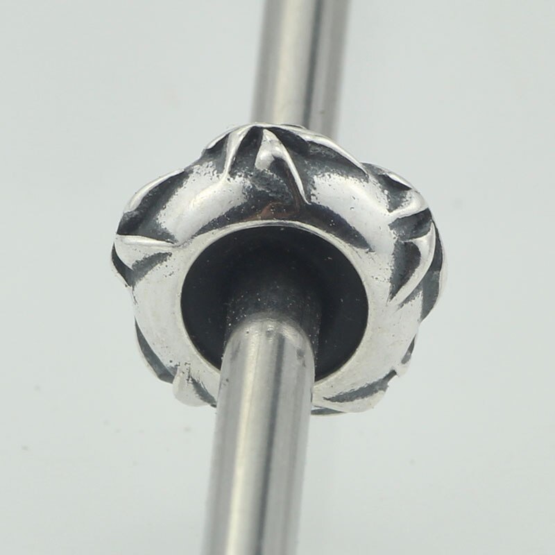 Authentic 925 Sterling Silver Spacer Stopper Heart Flower Bead Charm Fit European Style 3.0mm Bracelet Jewelry
