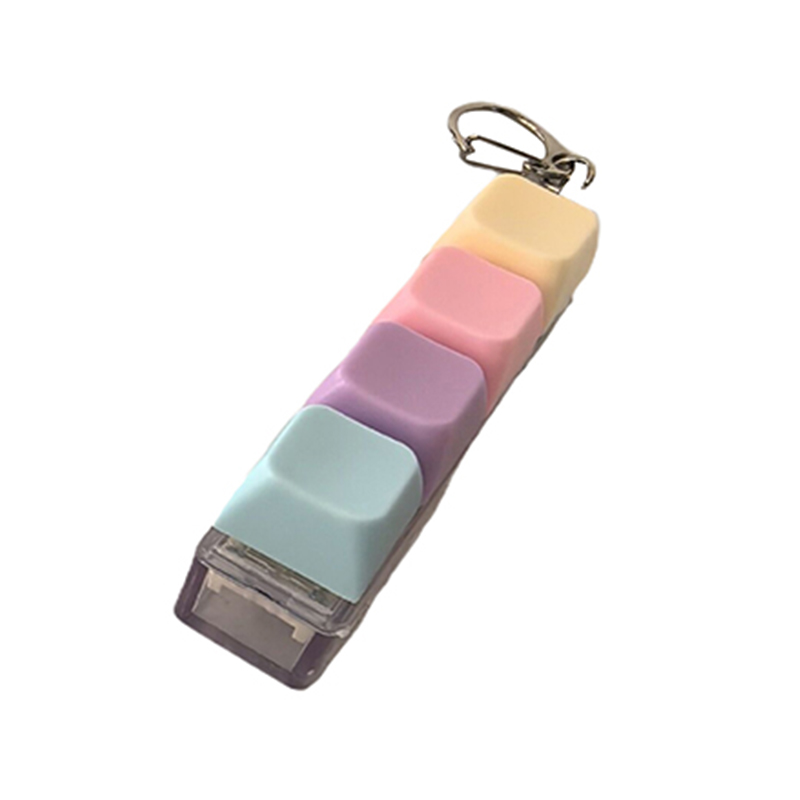 1/4/5/9 toetsen mechanisch toetsenbord as tester knop toetskap sleutelhanger toetsenbord sleutelhanger speelgoed vinger toetsenbordkapjes speelgoed: Zwart