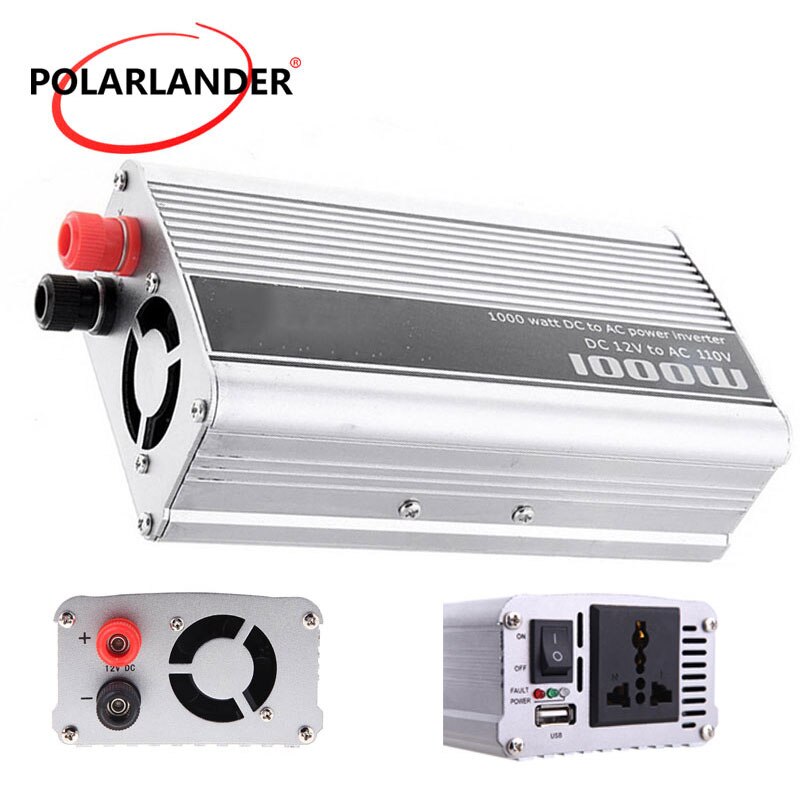 1000W 12V to 220V/ Power Inverter sliver Sine Wave 24V to 110V/ Car inverter
