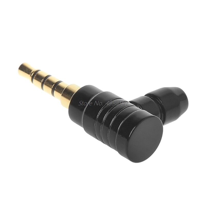 90 Graden Haakse Male Jack Plug 4 Pole 3.5 Mm Stereo Audio Adapter Converter