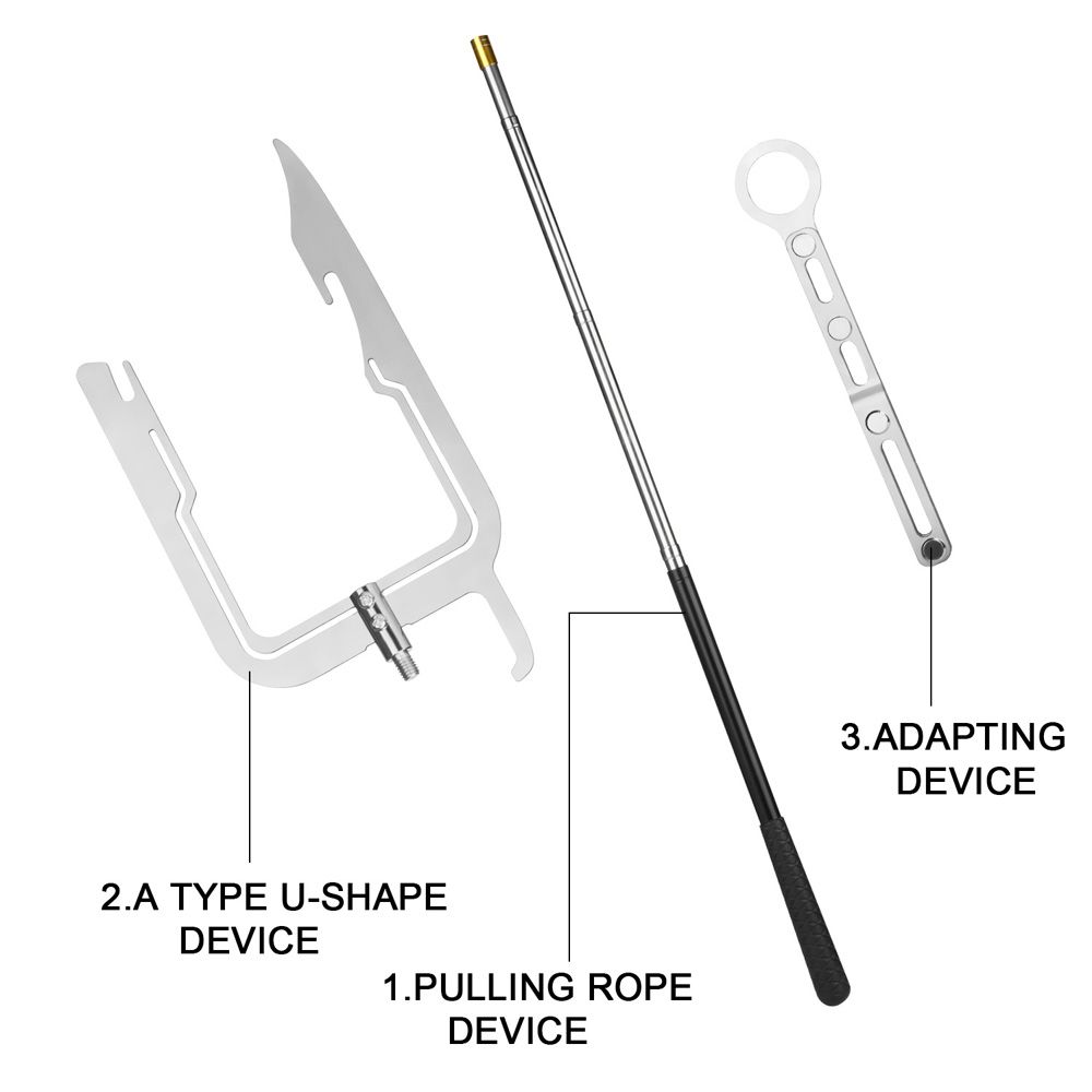 Teepor-easy Long-Distance Multi-Purpose Docking Telescoping Boat Hooks Threader Mooring Buoy Hook Line
