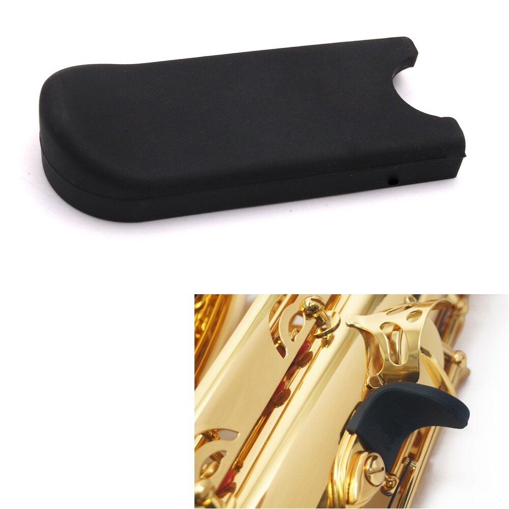 Saxofón de gel de sílice negro, Protector de dedo cómodo para saxofones Soprano, Tenor Alto