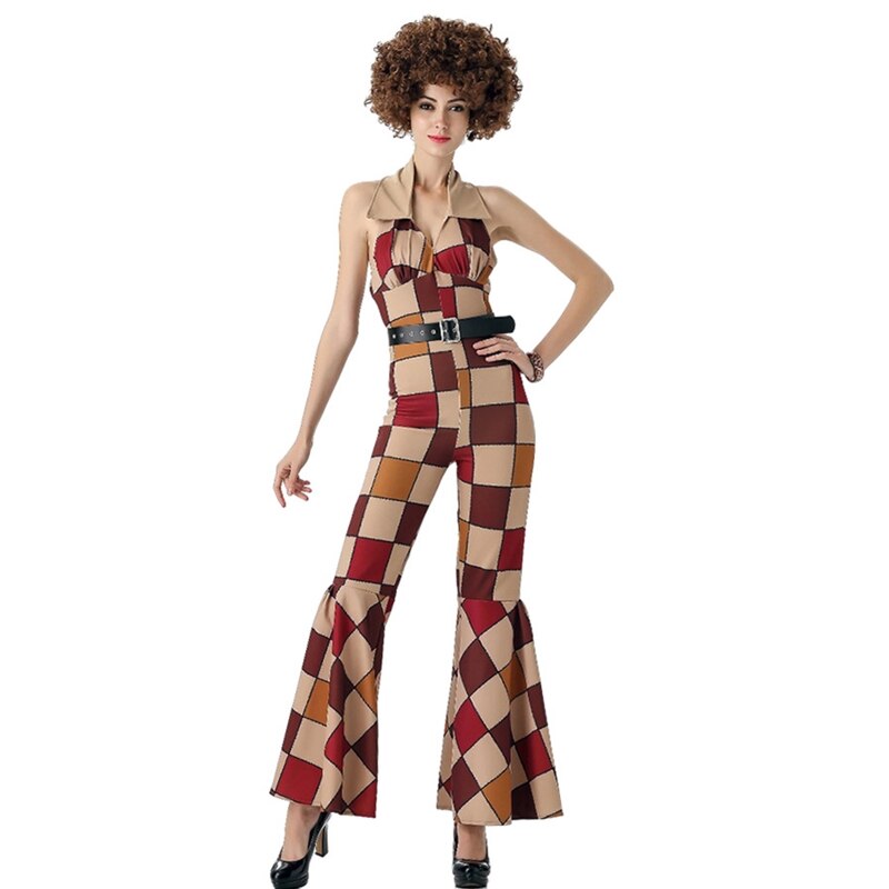 Retro 60s 70s Fringed Hippie Costume Adult Men & Women Cosplay Aboriginal Fancy Dress Suits: Women / M