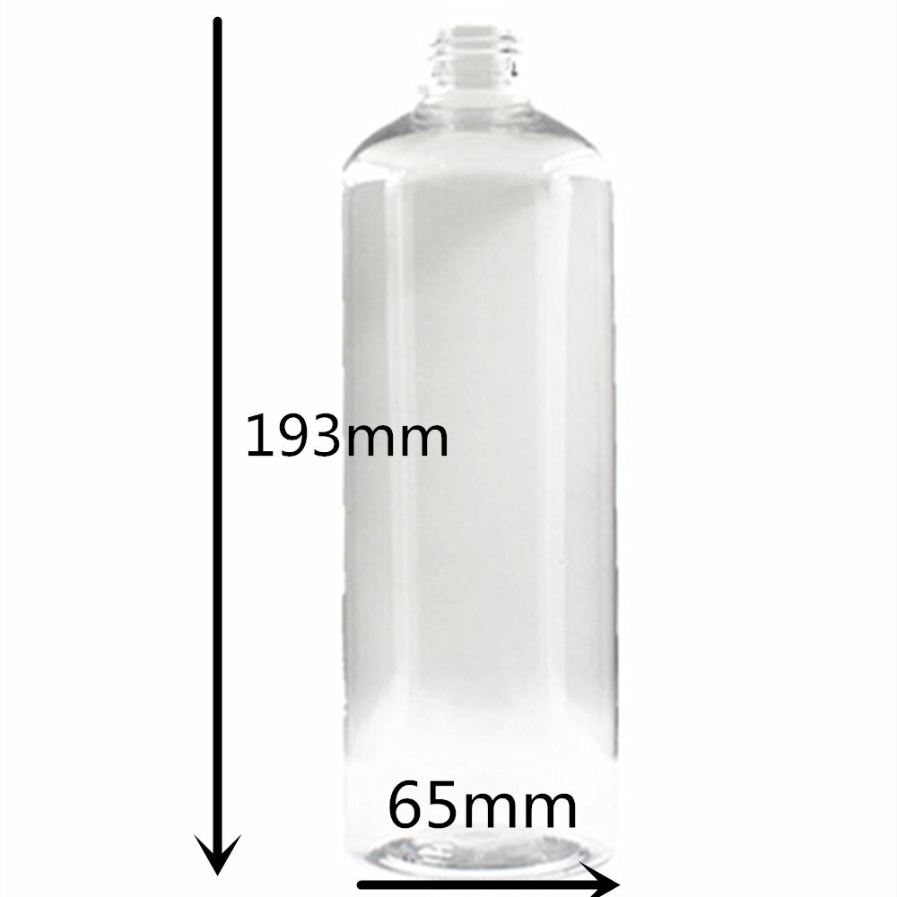 500ml tomme plastikflasker, klar kæledyrsflaske med sorte/hvide/gennemsigtige drejbare hætter, tophætte med spids mund