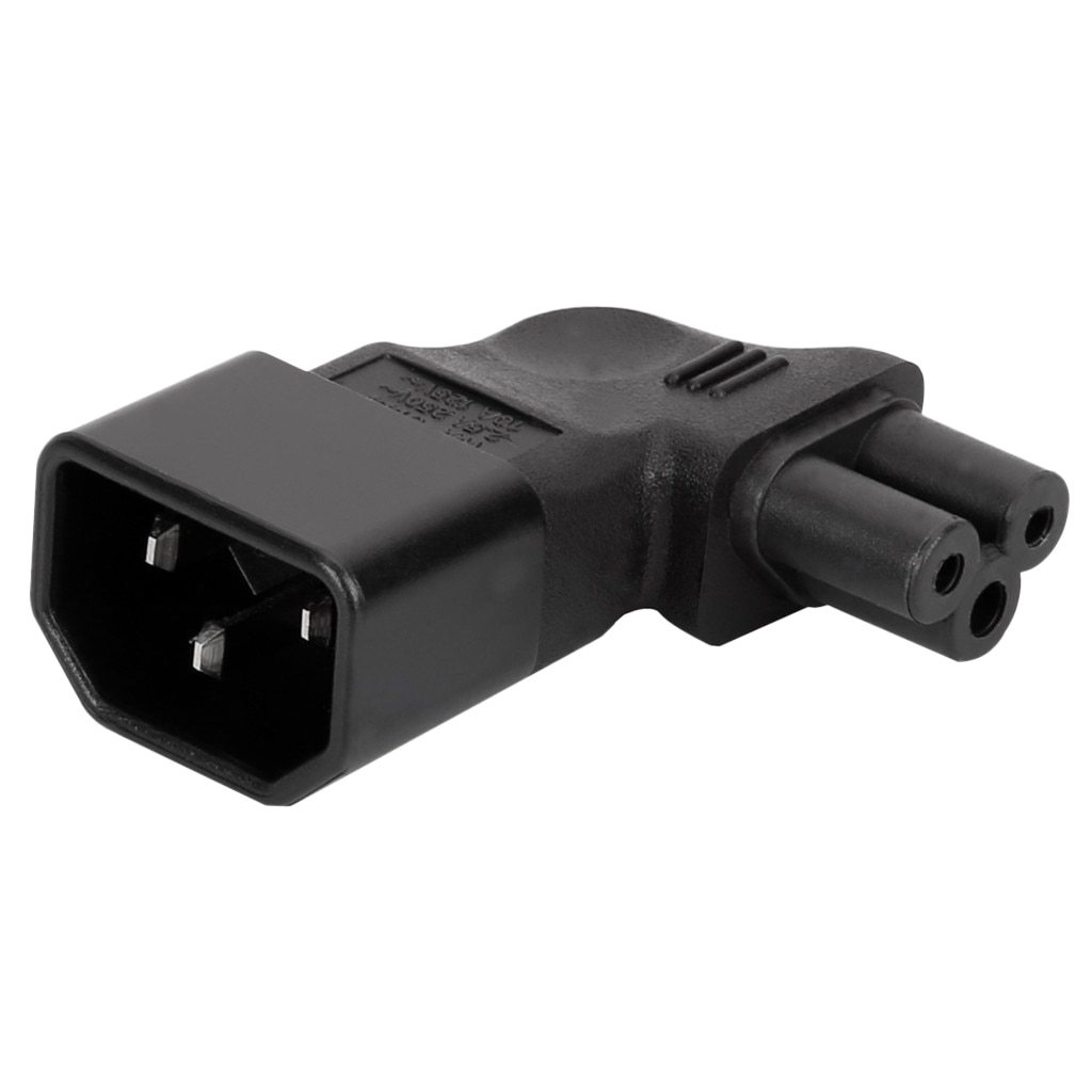 IEC320-C14 à IEC 320 C5 femelle trèfle cordon d'alimentation câble d'alimentation adaptateur pour alimentation pour ordinateur portable Scanner imprimante, 10A-16A 250V