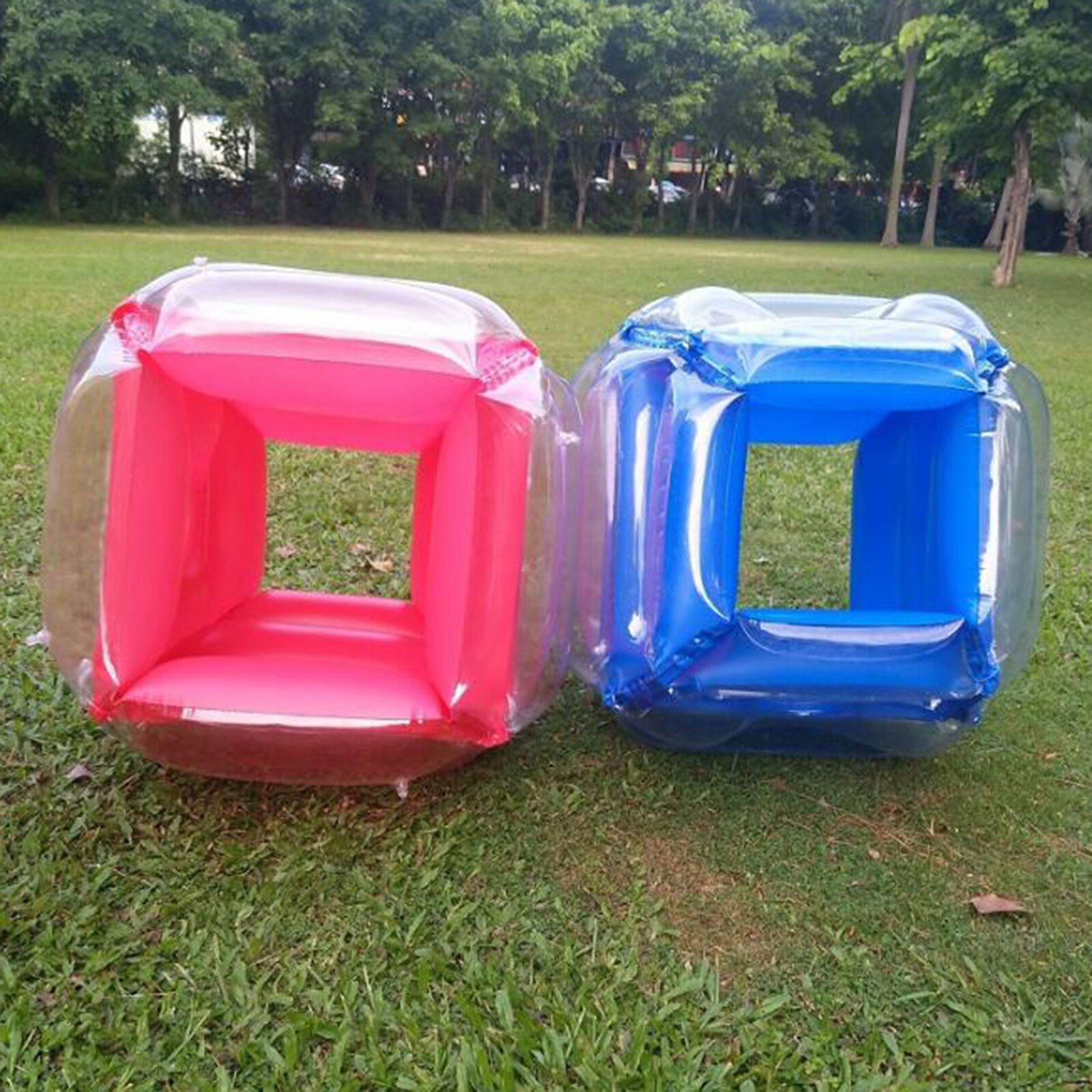 Inflatable Bumper Balls, 23.6inch Bumper Ball Bubble Soccer Knocker for Kids Outdoor Backyard Games Play