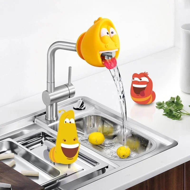 Karikatur Lustige Käfer Wasserhahn Verlängerung freundlicher Spritzwassergeschützte Zunge freundlicher Hand Waschen Wasserhahn Möbel Dekoration