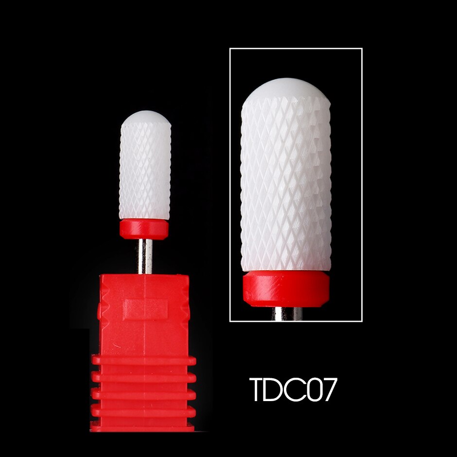 1pc Keramik Bohrer Nagel Fräsen Cutter Für Manikübetreffend Maschine einstellen Entfernen Pedikübetreffend Nagel Fräser Gerät Zubehör CHTDC1-18: TDC07