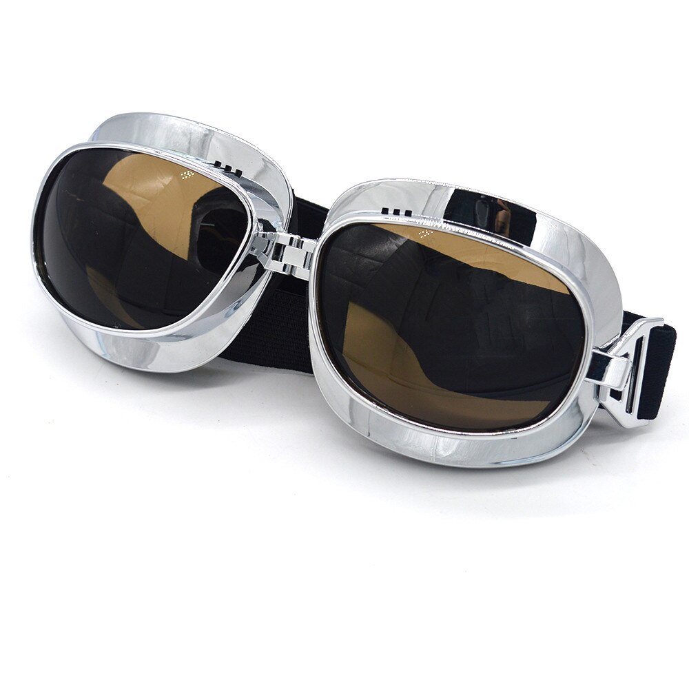 Mooreaxe motorcykel beskyttelsesbriller retro pilot steampunk jet hjelm beskyttelsesbriller maske cykling oculos gafas vintage beskyttelsesbriller: Røglinser