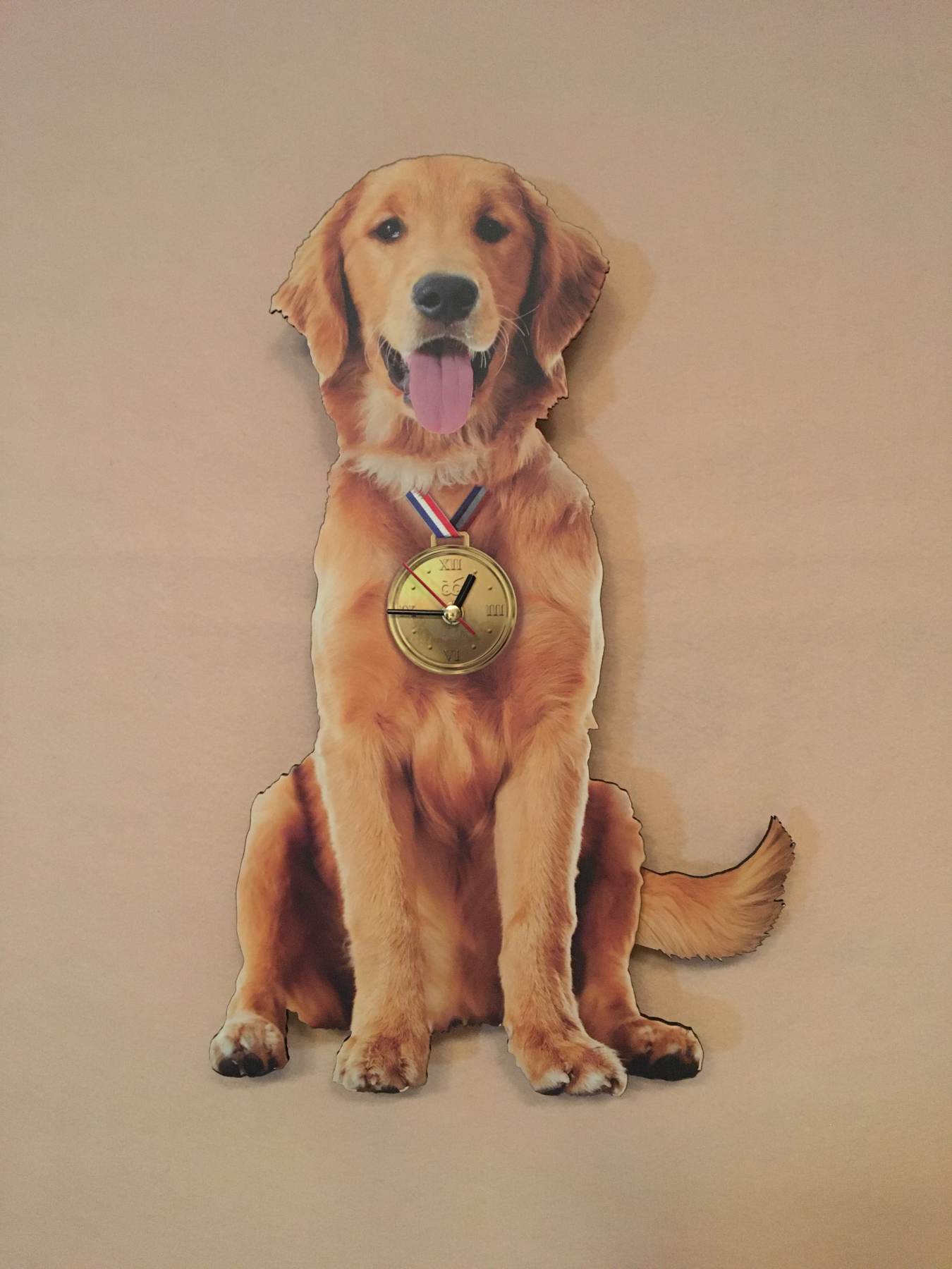 Goodtime Golden Retriever Decorative Pendulum Wall Clock