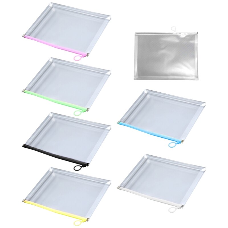 Multifunctional Transparent A4 A5 File Folder Document Bag Organizer Waterproof Q1JC