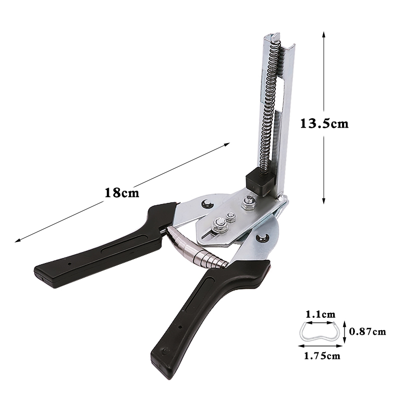 Alicates de anillo de cerdo, herramienta M, Clips, grapas, pollo, hámster, pájaro, conejo, jaula de malla, cercado de alambre, abrazadera enjaulada, suministros para aves de corral y animales: Negro