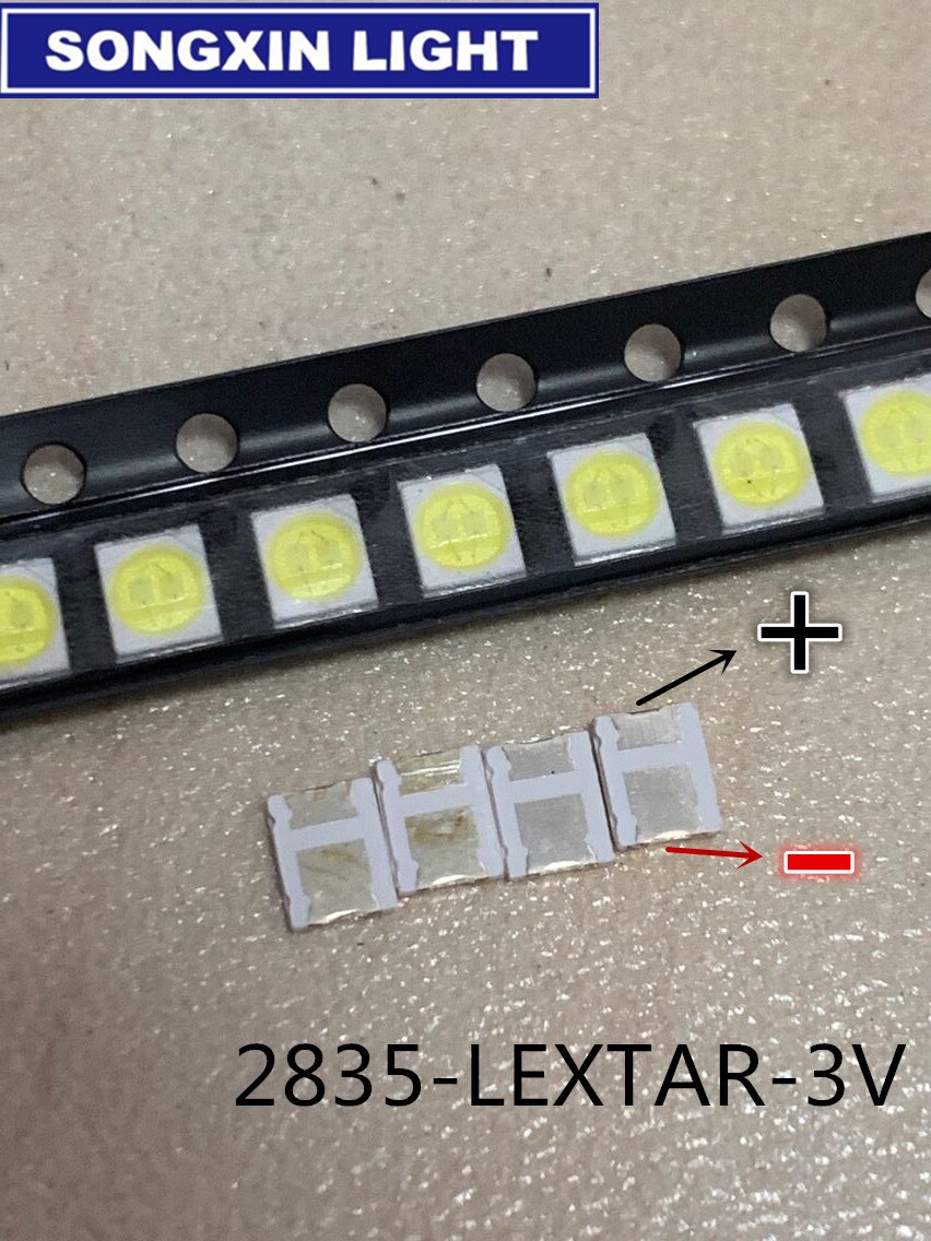 500PCS Lextar LED Backlight 1210 3528 2835 3V 250ma Cool white For LG Innotek LCD Backlight LED TV Application