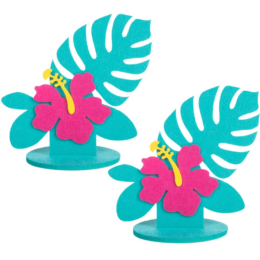 Décoration de Table de fête hawaïenne, cocotier Tropical d'été, plage, fête d'anniversaire, tortue, feuilles, flamand rose, Cactus: Bourgogne