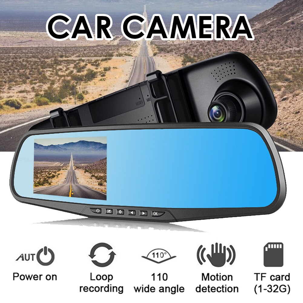 Dash Cam Lcd-scherm 110 ° Groothoek Rijden Auto Recorder Motion Dection Loop Recording Ondersteuning 32Gb Auto Dvr video Recorder