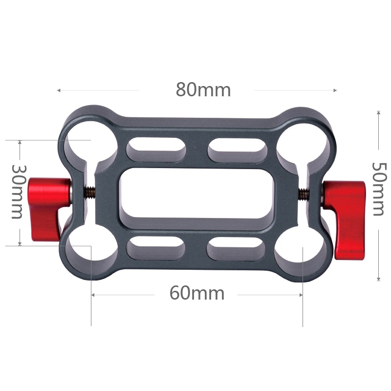 15mm Rod Riser Bridge For ARRI Camera Rigs – 40mm Height DSLR Video Cage Clamp