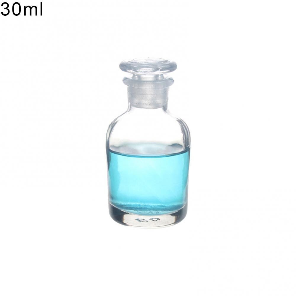 30/60/125/250/500ml Clear Portable Glass Jar Reagent Bottle Storage Container: 30ml