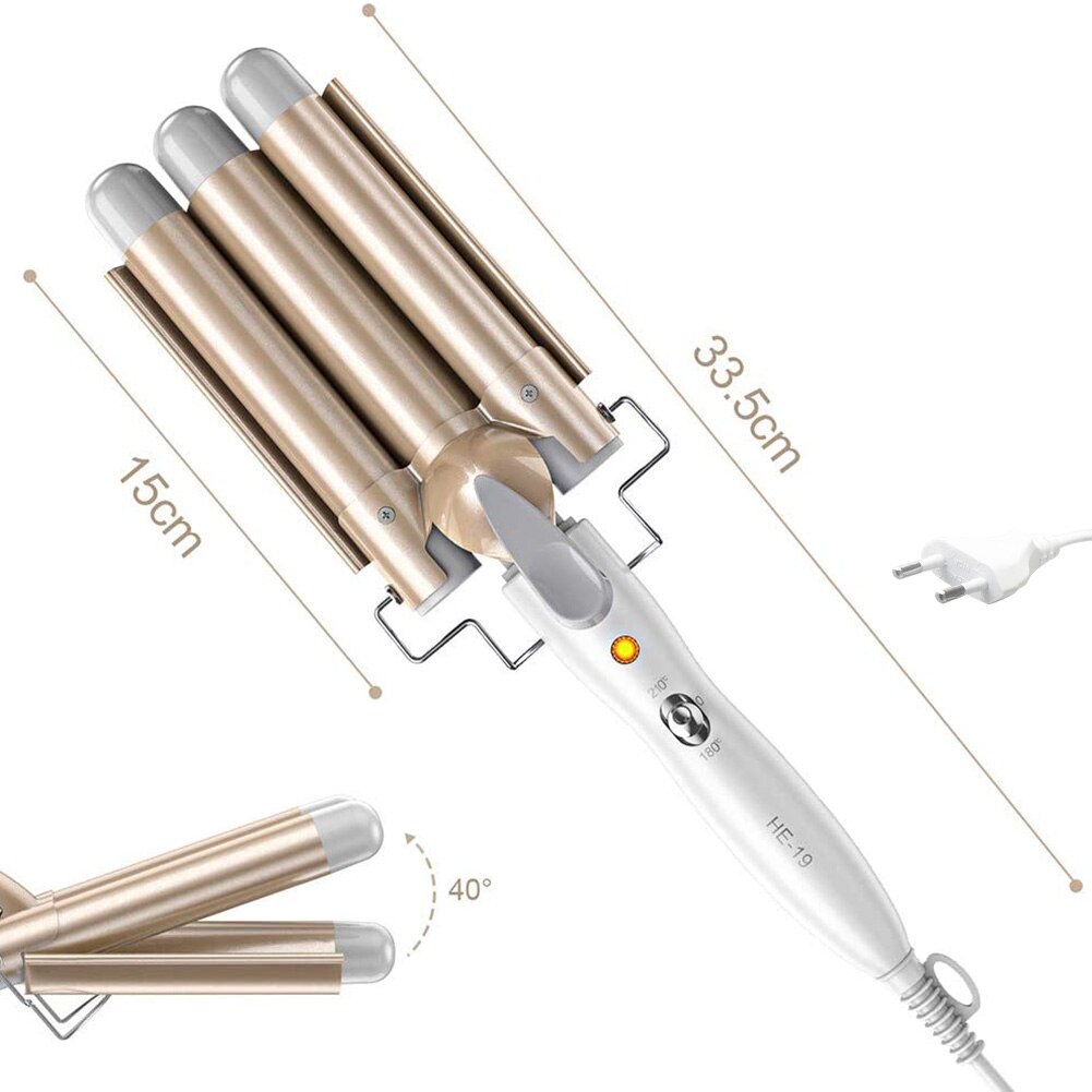 25mm ceramiczny potrójny element grzejny lokówka robić włosów wałek falisty włosy chwiać się lokówka robić włosów s Styler chwiać się różdżka stylizacja narzędzia