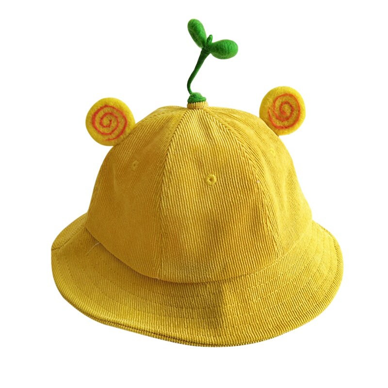 Sombrero de cubo protector contra el sol para hombre y mujer, sombrero de pescador de PANA con dibujos de animales, informal,: Amarillo / S