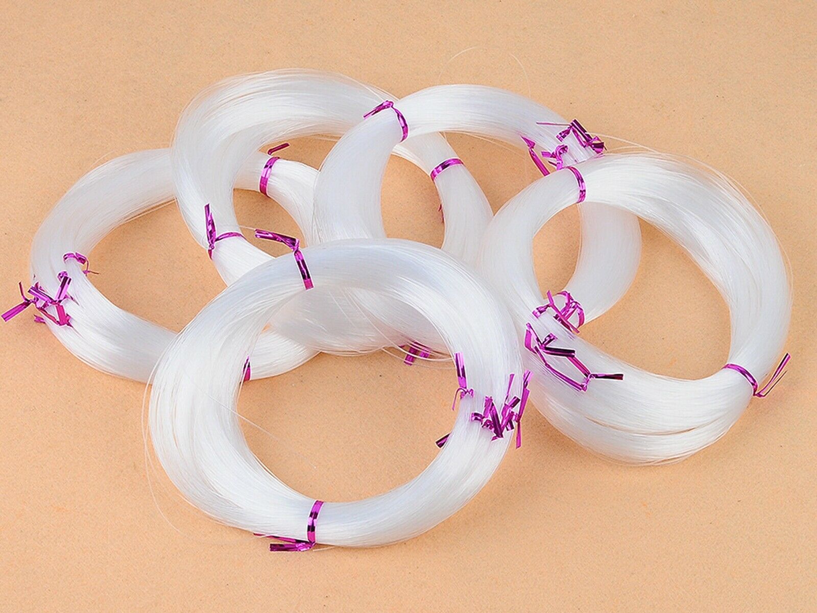 5 Rolls Clear Nylon Fishing Wire Non Stretch Beading Cord Invisible 0.4mm-1.0mm