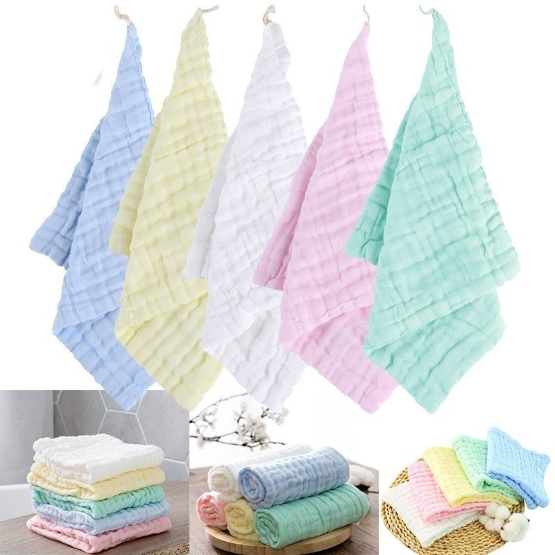 30*30CM Baby Gezicht Handdoek 100% Katoen Gaas 6 Lagen Baby Wassen Doek Speeksel Handdoek Peuter Gezicht handdoek