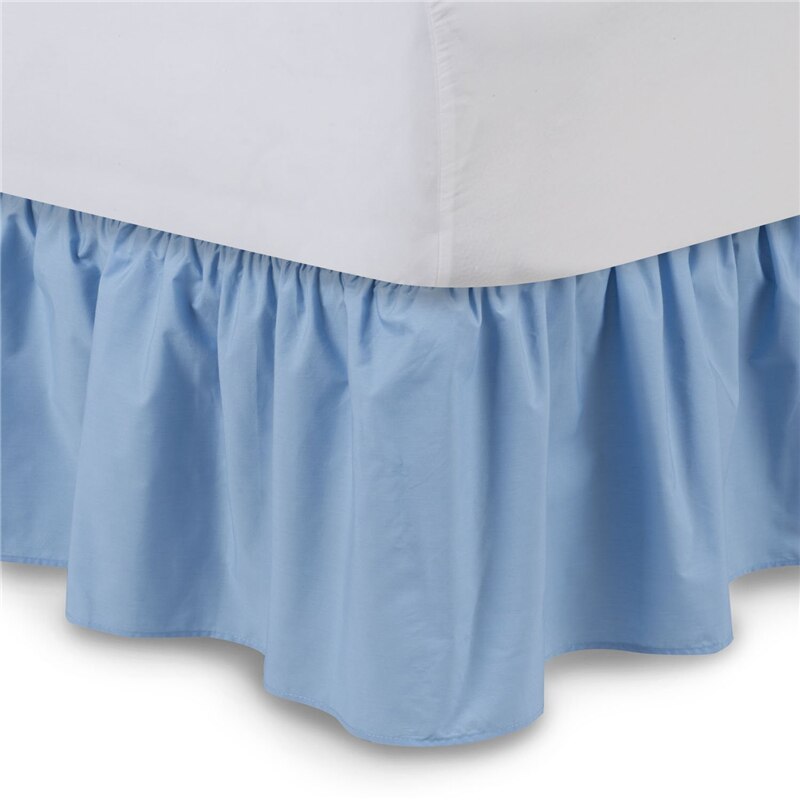 Hôtel Élastique Lit Jupe 6 Couleurs Suede Tissu pour Roi/Reine Taille Juponnage pastorale Style Fit couvre-lit: Sky Blue / Queen