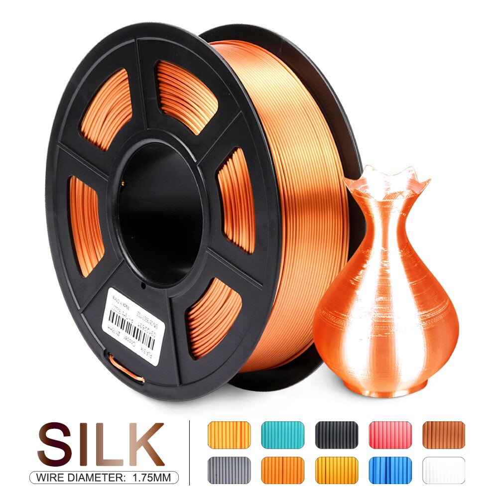 Zijde filament fuchsia zijde 1kg per rol 3d printer filament diy 3d anycubic print navullingen sublimatie uv hars sublimatie: Zijderood koper