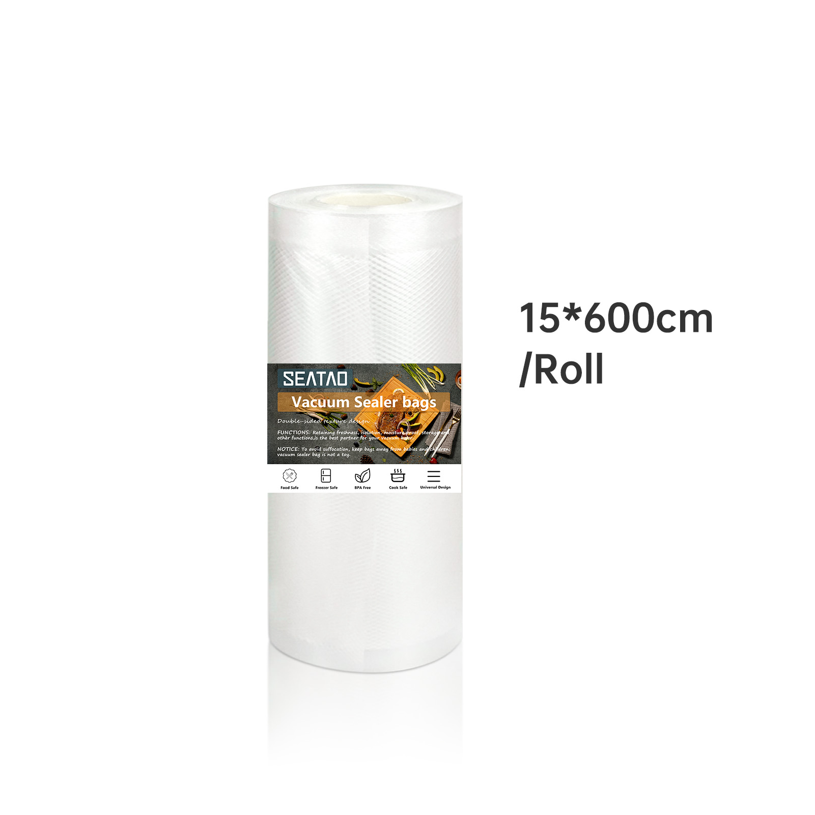Worki próżniowe SEATAO do żywności Zgrzewarka próżniowa Żywność świeża, długa przechowywanie 12+15+20+25+28cm*600cm Rolki/partia worków do pakowania próżniowego: Niebieski