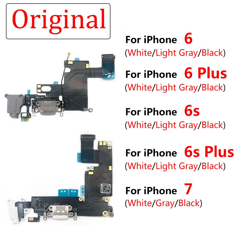 100% nuovo originale per IPhone 6 6S 7 Plus caricatore USB porta di ricarica connettore Dock scheda microfono cavo flessibile ricarica rapida