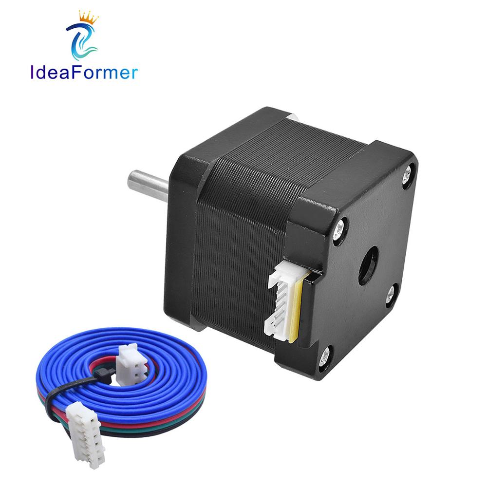 Motor paso a paso Nema 17, 5 uds., 40mm de altura, 1,5a, 12V, 1,8 °, motor de ángulo y eje XYZ CNC, 4 conductores para piezas de impresora 3D
