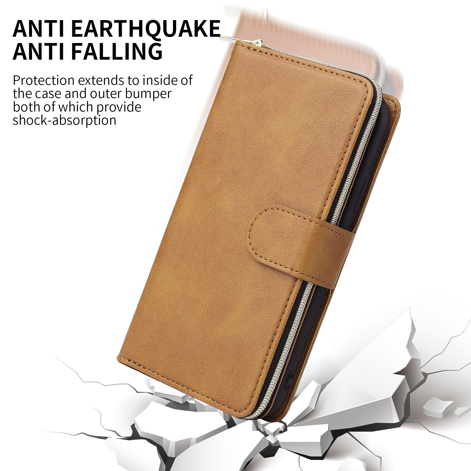 Zipper Case Luxury Leather Flip Wallet Cover For LG Velvet LM-G900N LM-G900EM LMG910EMW Case Phone Card Slot Phone Cover Bag