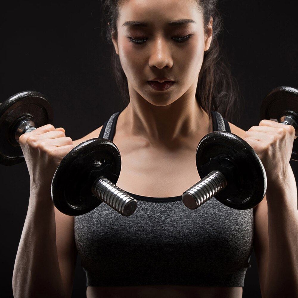 1 Pair Weight Lifting Equipment Useful Practicable Durable Dumbbell Handle Dumbbell Bar Barbell Bar Barbell Handle for Men