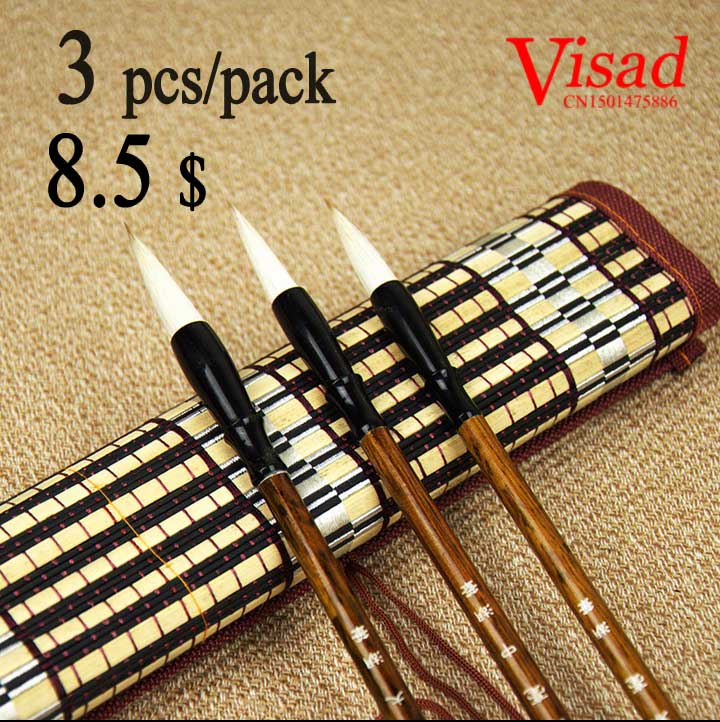Chinese Calligraphy multiple brushes pen artist paint brush painting supplies mixed &amp; wealsel hair multiple hairs brush