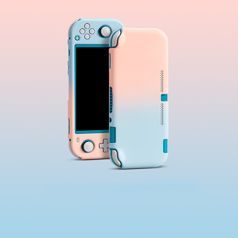 Gradient Color Protective Shell For Nintendo Switch Lite PC Hard Cover Shell NS Lite Game Console Case Switch Lite Accessories: Pink Blue