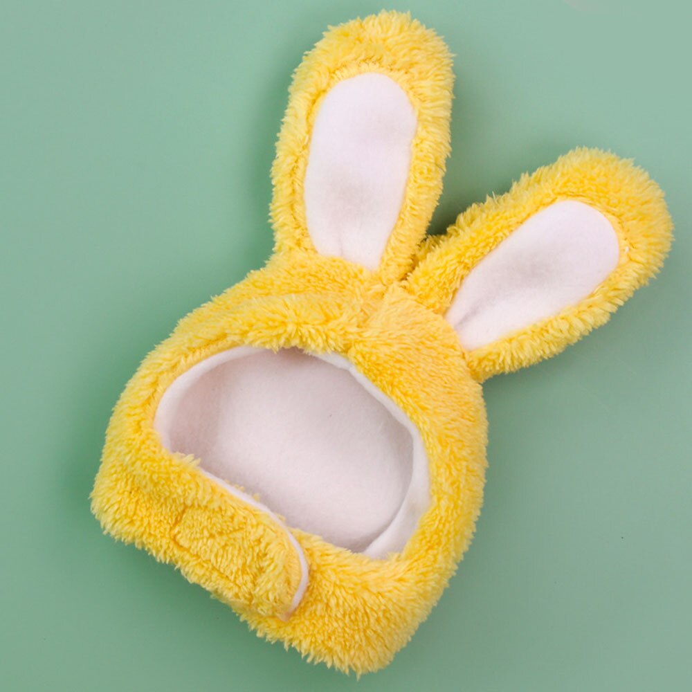 Sweet Pet Kat Kostuum Kat Hoed Pluche Konijn Hoed Met Oren Voor Katten En Kleine Honden Party Kostuum Halloween accessoire Hoofddeksels: YELLOW