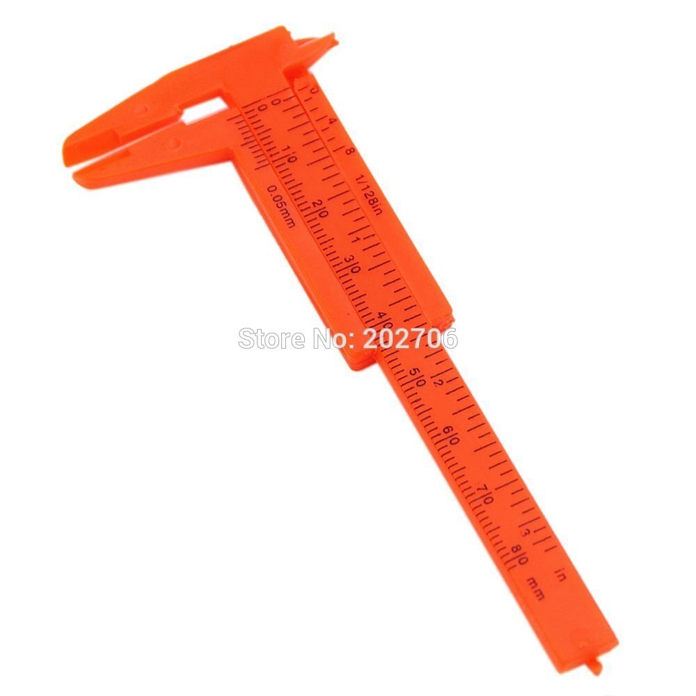 0-80Mm Plastic Schuifmaat Plastic Schuifmaat Meetinstrumenten Voor School, 50 Stks/partij