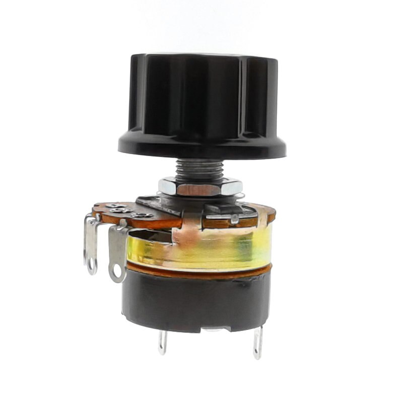 1Pcs Single Potmeter Met Schakelaar Potentiometer Snelheid Gouverneur 5K 10K 20K 50K 100K 500K Ronde Gat As Lengte 20Mm
