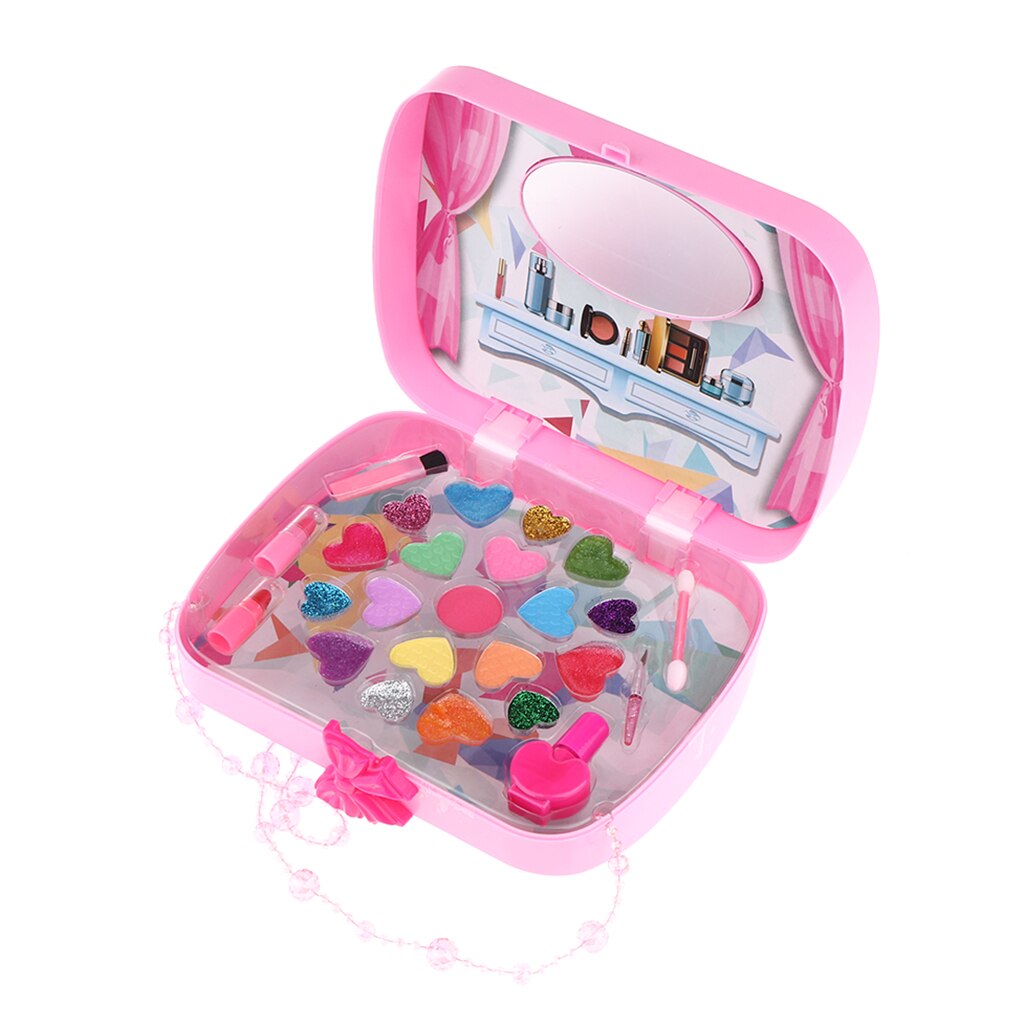 Schminksets zum rollenspiel für mädchen, spielzeug, kosmetikset, handtasche, rosa, vorschulspielzeug