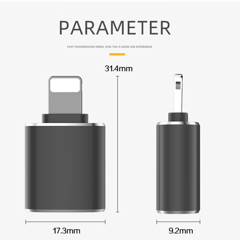 OTG Adapter for iPhone 7 8 X 11 Pro Max Converters Charging Data for iPad IOS 13 To USB 3.0 Suport U Disk Smartphone Accessories