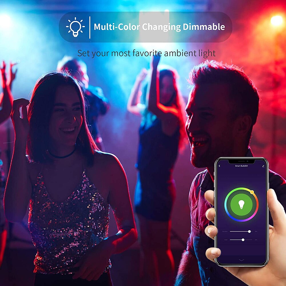 LED E27 Wireless Smart Light Bulb 20W AC85-265V RGBW APP Bluetooth LED WiFi or IR Remote RGB Dimmable Light Bulb Nightlight Lamp