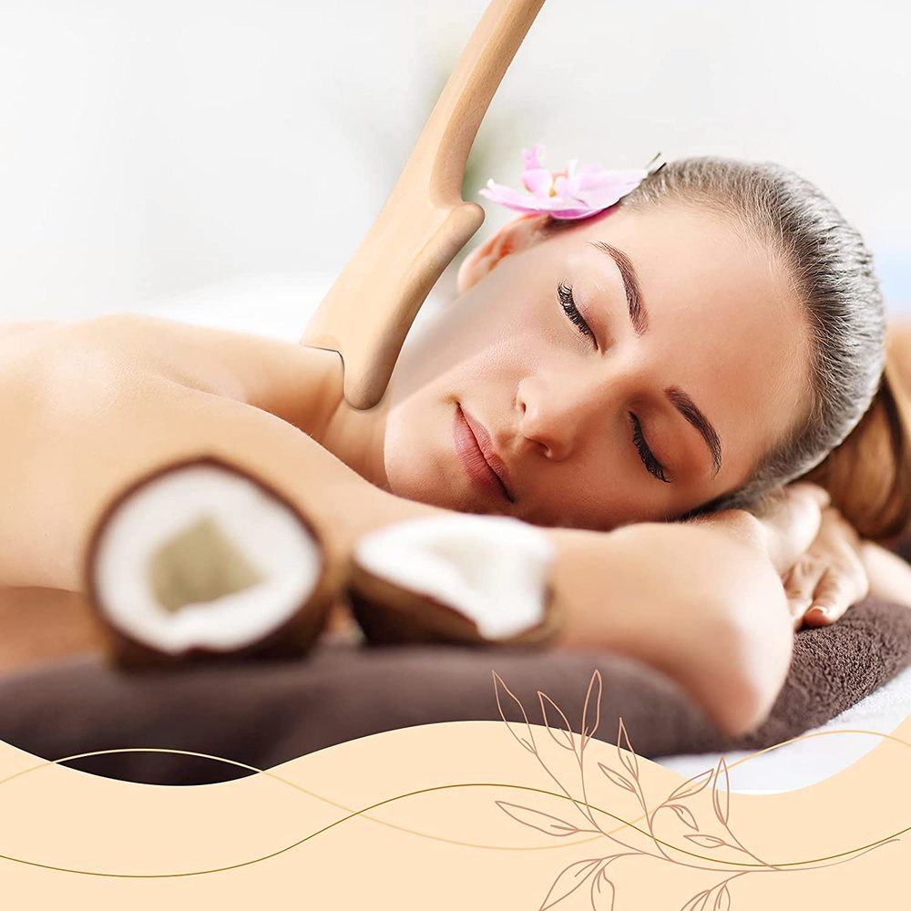 Wooden Gua Sha Massager Wood Scraper Therapy Massage Tools for Legs Arms Back Muscle Lymphatic Drainage Anti Cellulite Massage