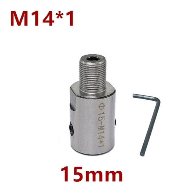 Mini Chuck 8-19mm M14 Adapter Connecting Rod Connector Bushing Tool Machinery Accessories Chuck For Lathe Bench: 15mm